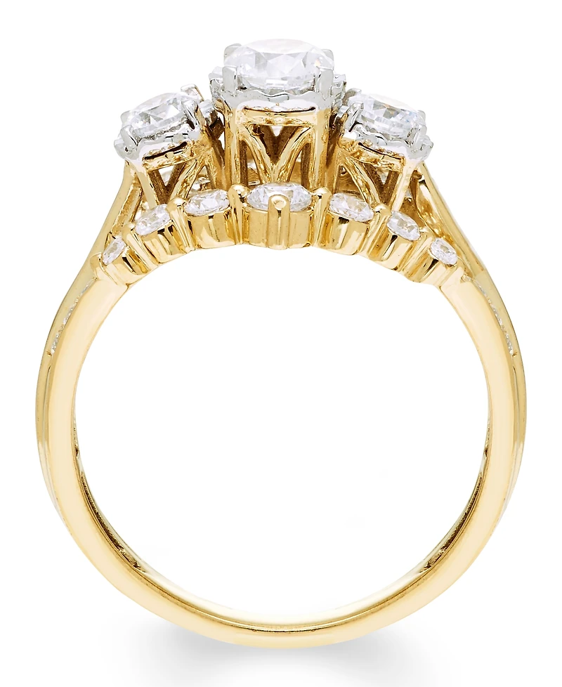Macy's Diamond 3-Stone Ring (1 1/4 ct. t.w.) in 14k Yellow Gold