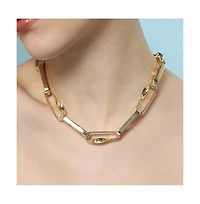 Sohi Women's The Chunky Twirl-Link Chain Necklace - California Gold