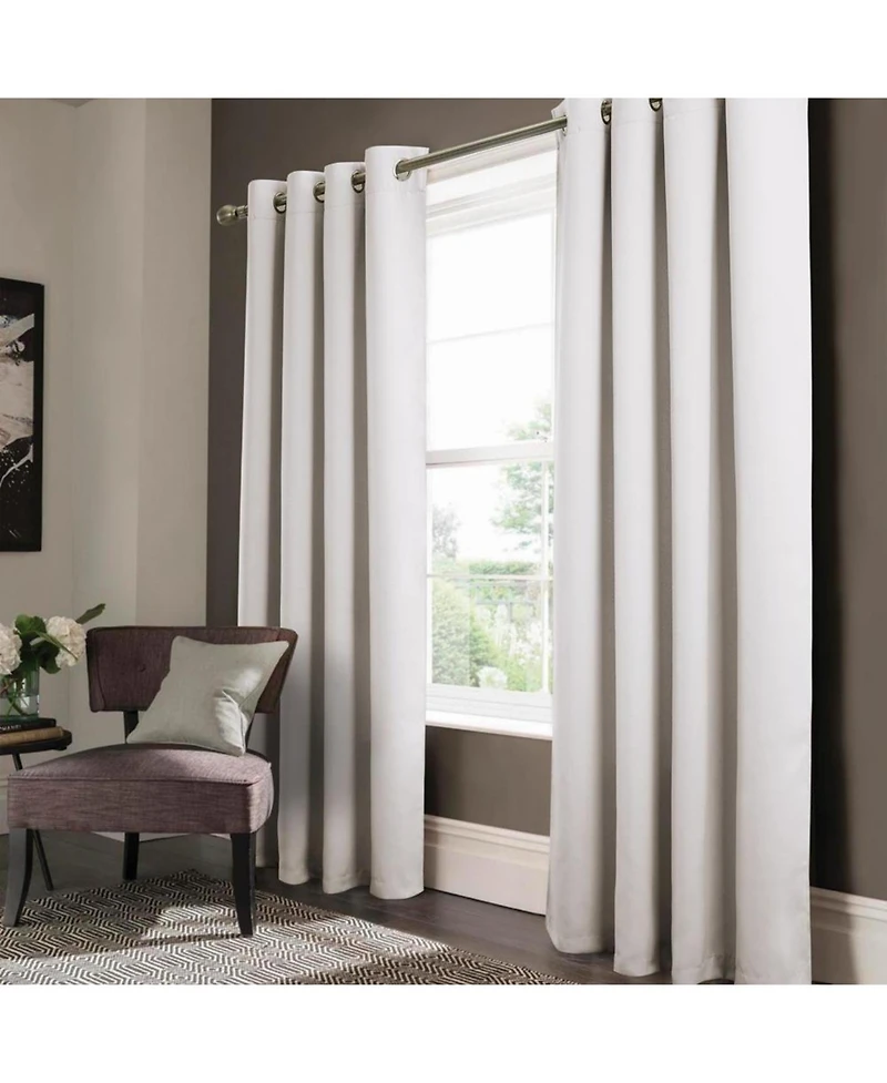 Olivia Gray Anchorage Blackout Grommet Single Curtain Panel - 54" x 90", White
