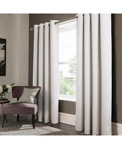 Olivia Gray Anchorage Blackout Grommet Single Curtain Panel - 54" x 90", White