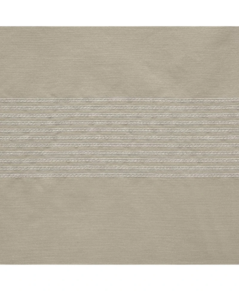 Habitat 100% Polyester Phoebe Light Embroidered Stripe Filtering Grommet Curtain Panel 52" x 108