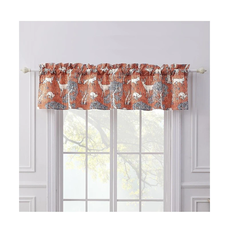 Barefoot Bungalow Greenland Home Fashions Menagerie Window Valance - 84x16", Saffron