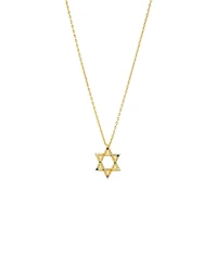 by Adina Eden Multi Colored Star of David Pendant Necklace