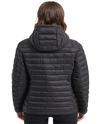 Hawke & Co. Women's Packable Quilted Hooded Puffer Jacket