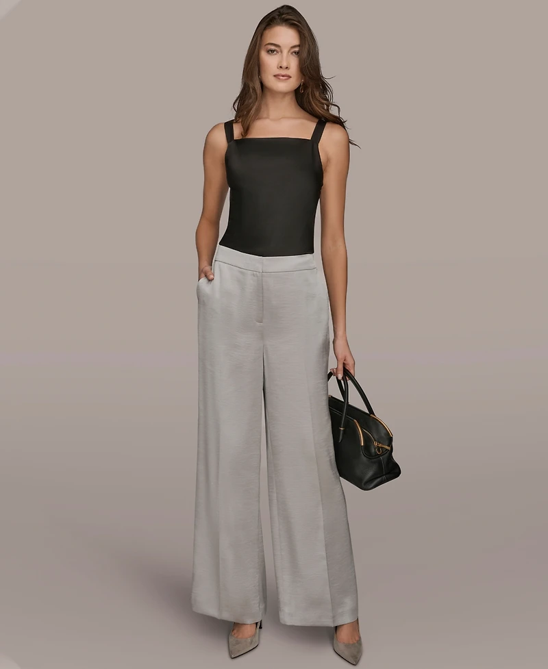 Donna Karan New York Women's Wide-Leg Mid-Rise Pants
