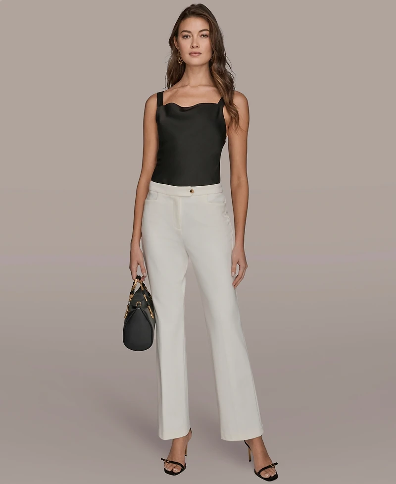 Donna Karan New York Women's Flared Mid-Rise Pants