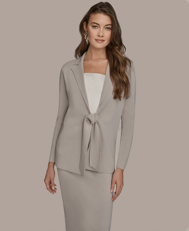 Donna Karan New York Women's Tie-Front Sweater Blazer