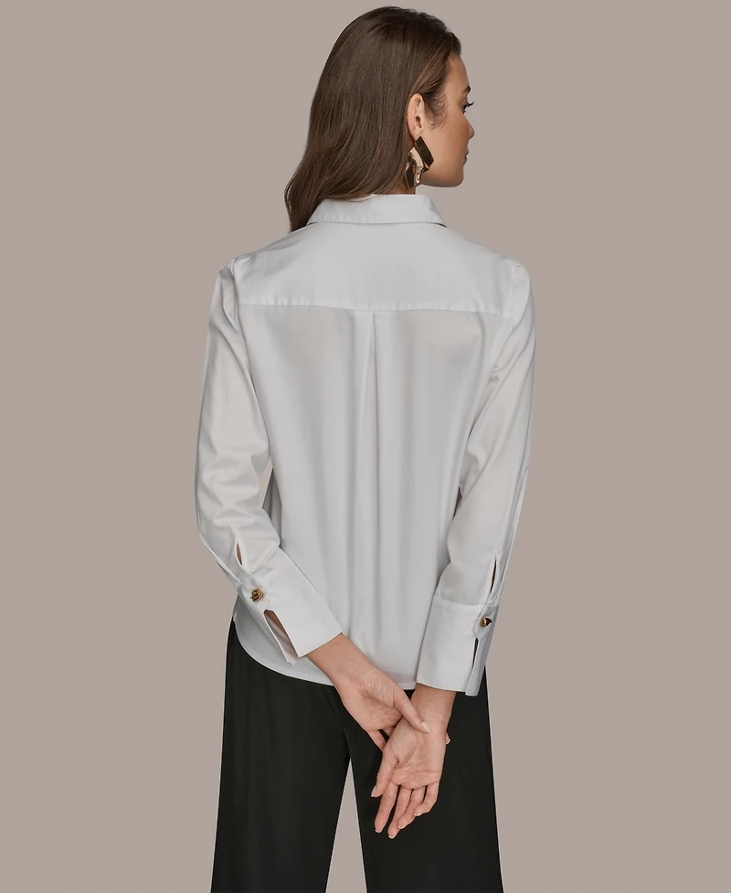 Donna Karan New York Women's Embellished Collared Shirt