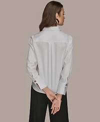 Donna Karan New York Women's Embellished Collared Shirt
