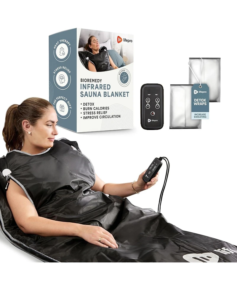 LifePro Bioremedy Sauna Blanket – Portable Far Infrared Detox Blanket for Home Relaxation