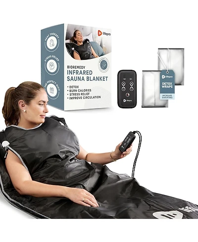 LifePro Bioremedy Sauna Blanket – Portable Far Infrared Detox Blanket for Home Relaxation