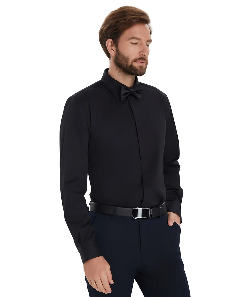 Alfani Men's Slim-Fit Formal Solid Dress Shirt, Macy's Exclusive