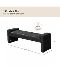 Hulala Home Modern Roland Upholstered Bench