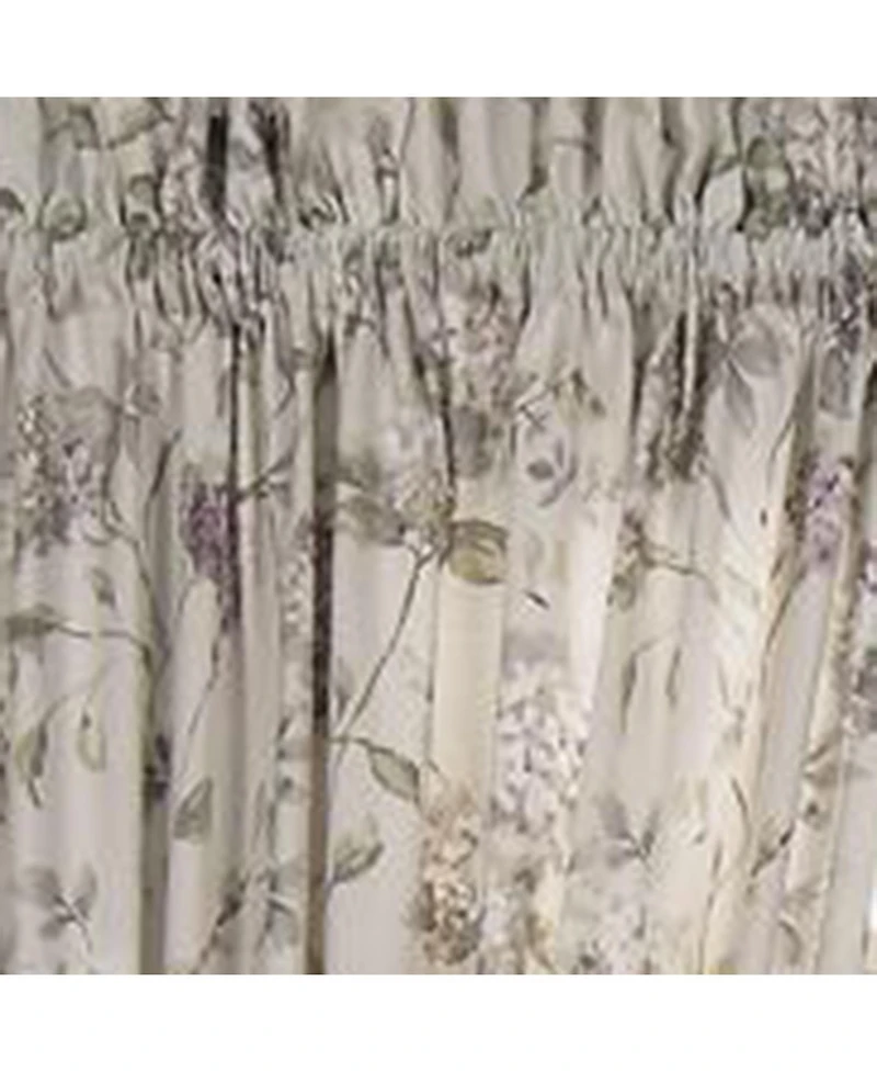 Ellis Curtain Abigail 100 Percent High Quality 2-Piece Window Rod Pocket Panel Pairs With 2 Tie Backs