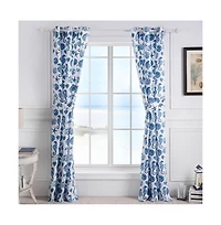 Greenland Home Fashions Pebble Beach Window Panel Pair - 42x84", Blue