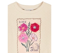 Kids Headquarters Girls Toddler 2T-4T Crewneck Top and Leggings Pants, 2-Piece Set