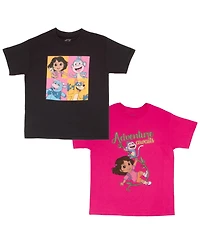 Dora The Explorer Girls 2 Piece Fashion T-Shirt Set