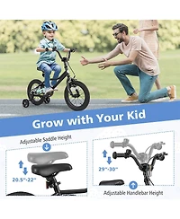Sugift 16 Inch Kids Bike Adjustable for 3-8 Years Old with Low-Step Frame