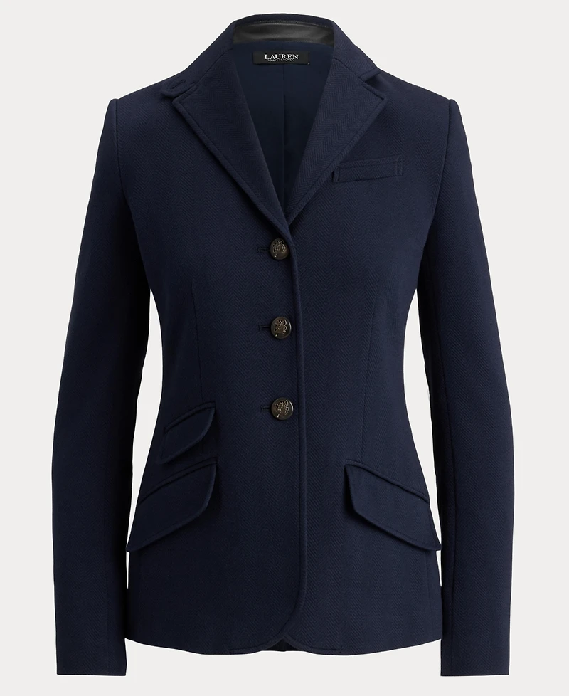 Lauren Ralph Women's Herringbone Notch Lapel Blazer