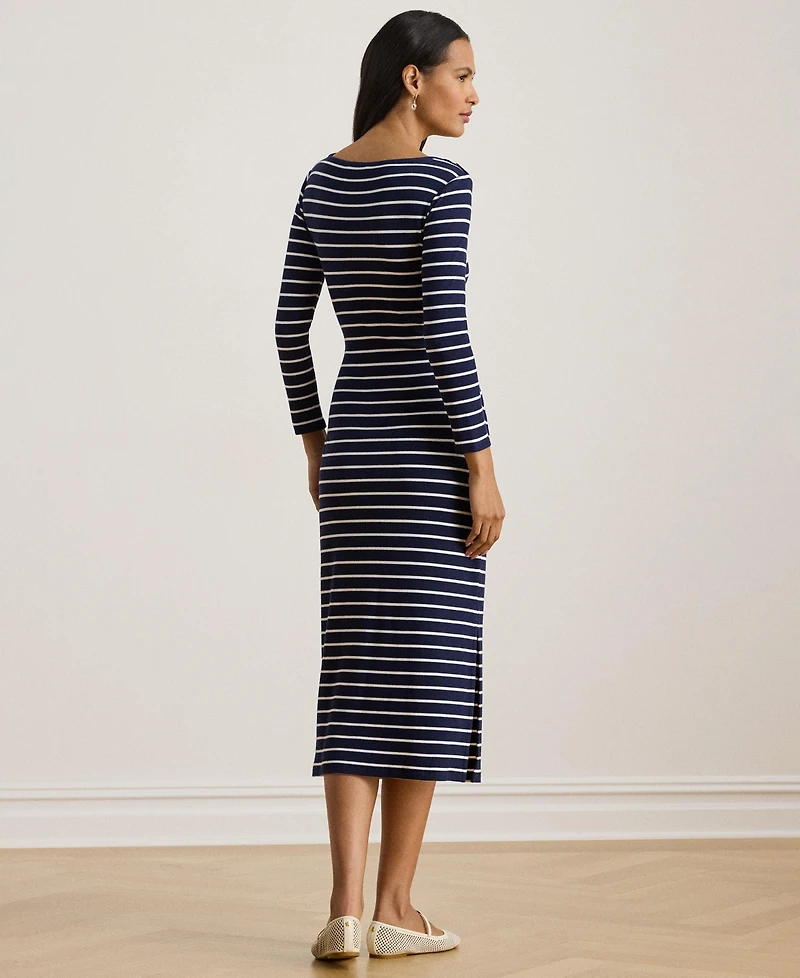 Lauren Ralph Women's Striped Tie-Front Dress