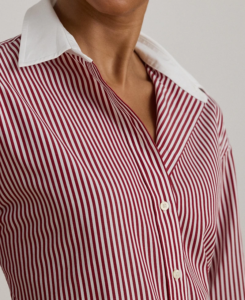 Lauren Ralph Women's Striped Broadcloth Shirt