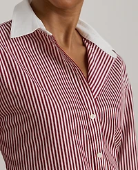 Lauren Ralph Women's Striped Broadcloth Shirt