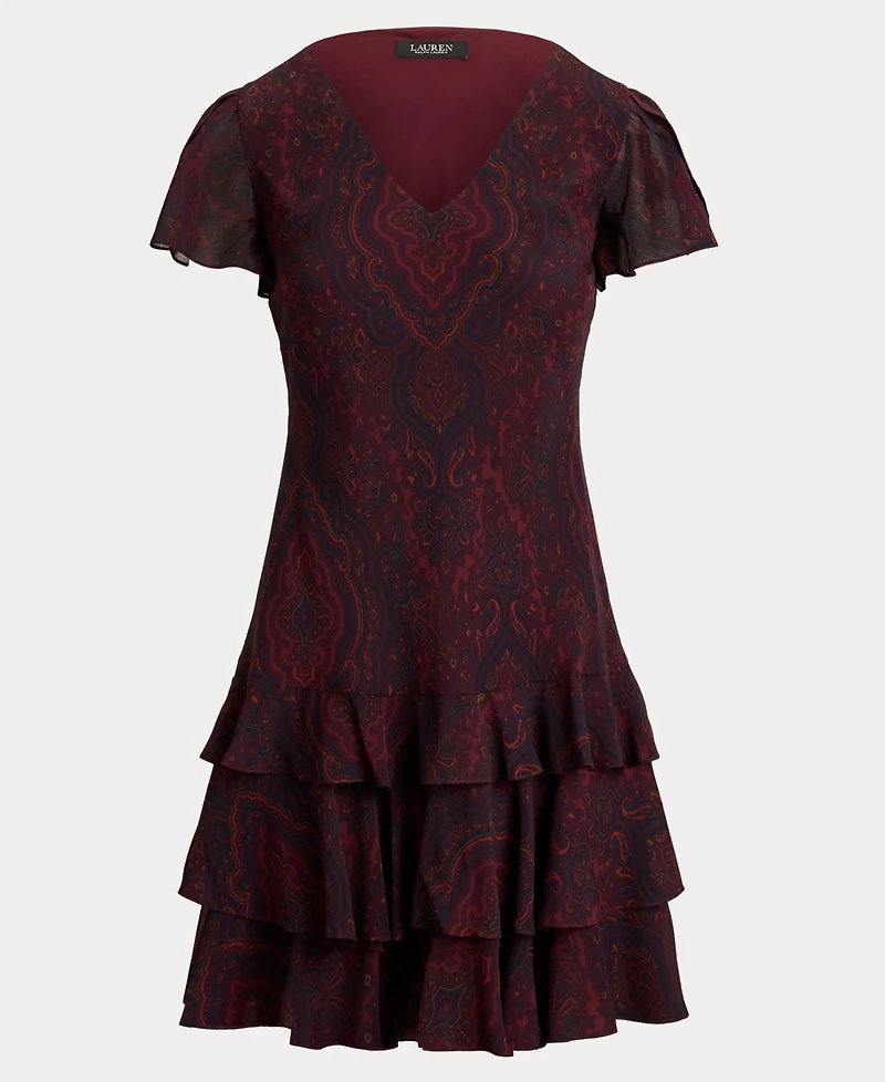 Lauren Ralph Women's Paisley Drop-Waist Dress
