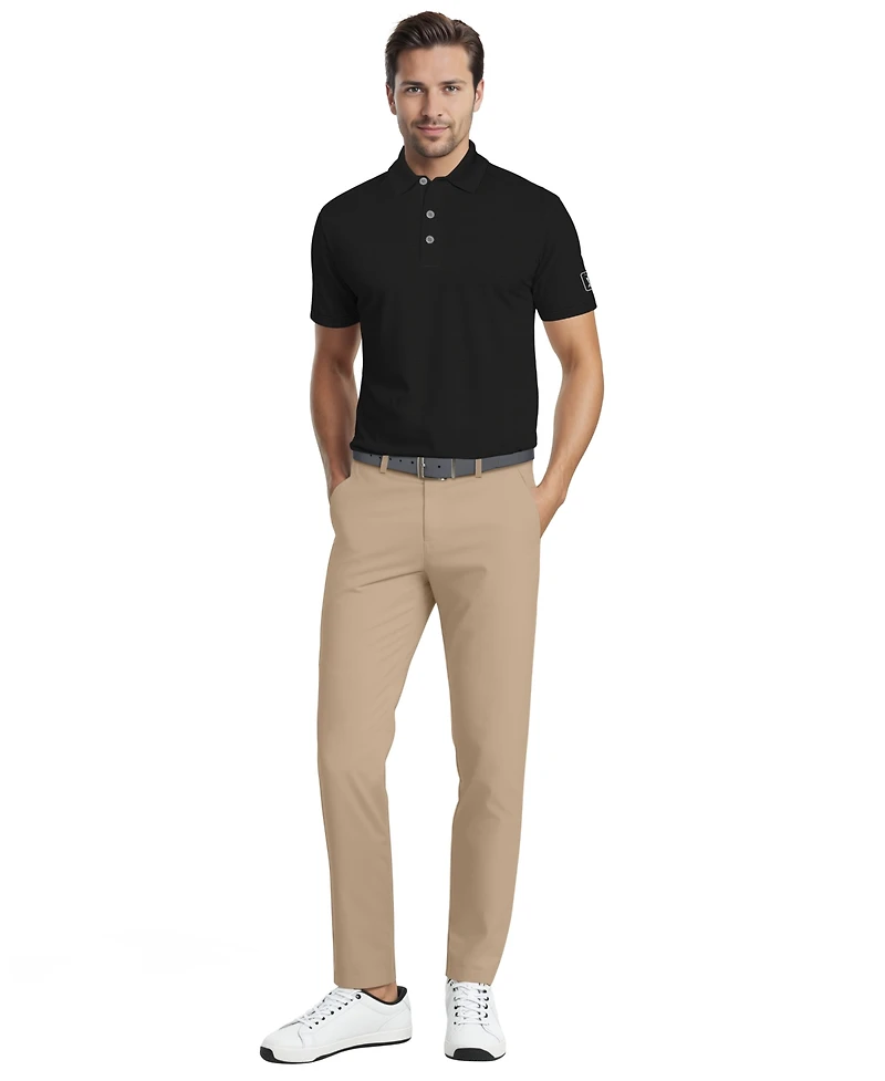 Pga Tour Men's Solid Cooling Texture Polo Shirt