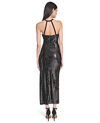 Eliza J Women's Social Sequined Halter Neck Dress