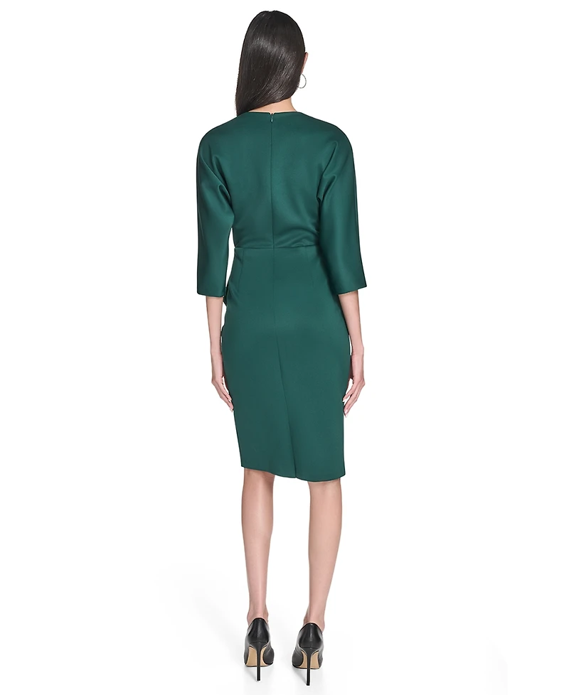 Eliza J Women's V-Neck Side Drape Cocktail Dress