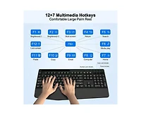 Risokeys Wireless Keyboard And Mouse Combo- Level Dpi Adjustable Wireless Mouse, Os Desktop Laptop, Black