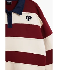 Desigual Boys's Long Sleeve Striped Polo