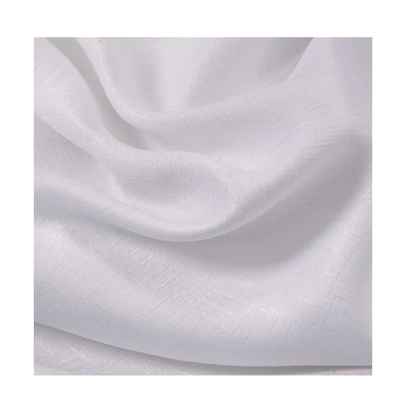 Olivia Gray Lynx Matte Embossed Blackout Grommet Single Panel 52x95", White