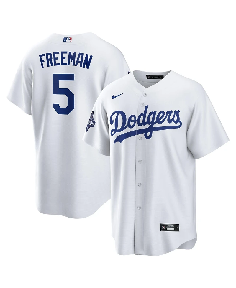 Nike Men's Freddie Freeman White Los Angeles Dodgers 2025 World Series Champions Home Replica Player Jersey