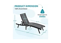 Aecojoy Outdoor Chaise Lounge, All Weather Pool Lounge Chairs Ergonomic Design