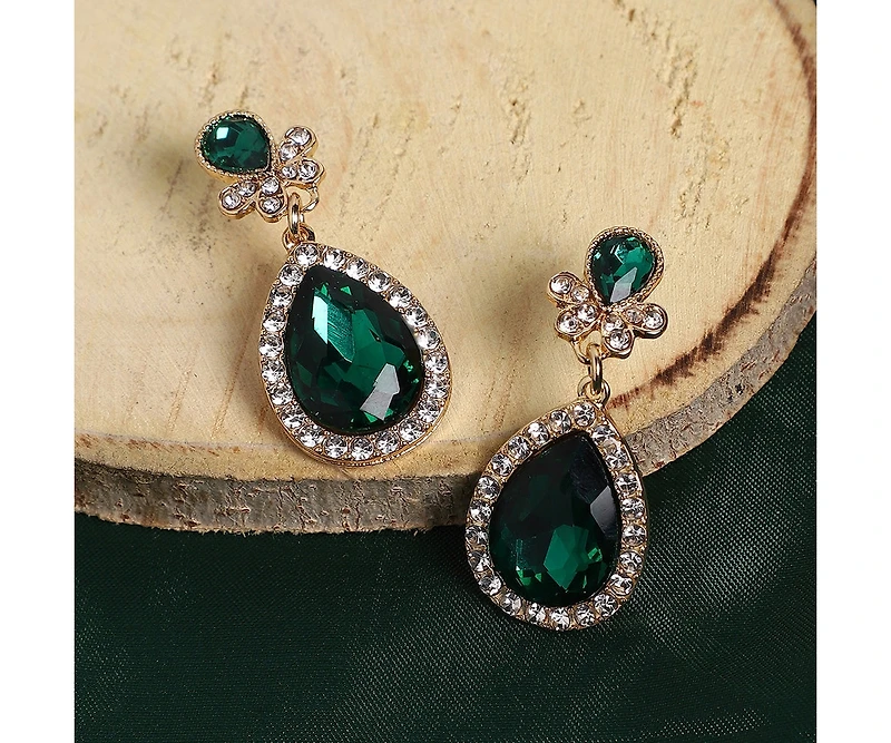 Sohi Women's Stone Drop Earrings