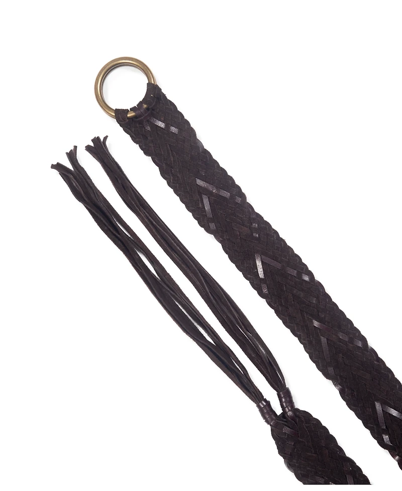 Frye Women's 40MM Woven Fringe Belt