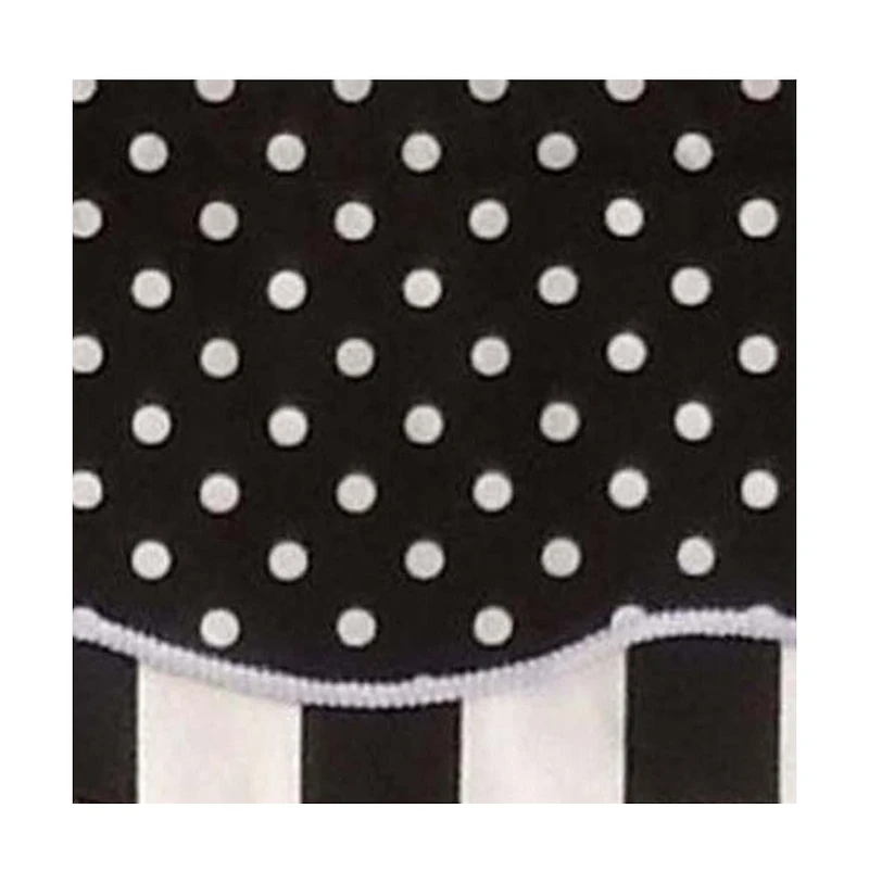 Rlf Home-Glory Dotty Style High Quality 3" Rod Pocket Valance 50" X 16" Black by Rlf Home