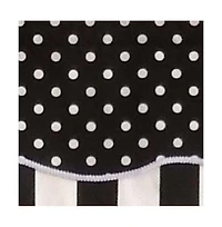 Rlf Home-Glory Dotty Style High Quality 3" Rod Pocket Valance 50" X 16" Black by Rlf Home