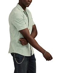Lucky Brand Men's Short-Sleeve Linen Knit Shirt