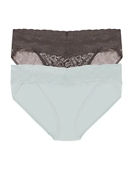 Natori Women's Bliss Perfection Lace Trim One Bikini Brief 2-Pack
