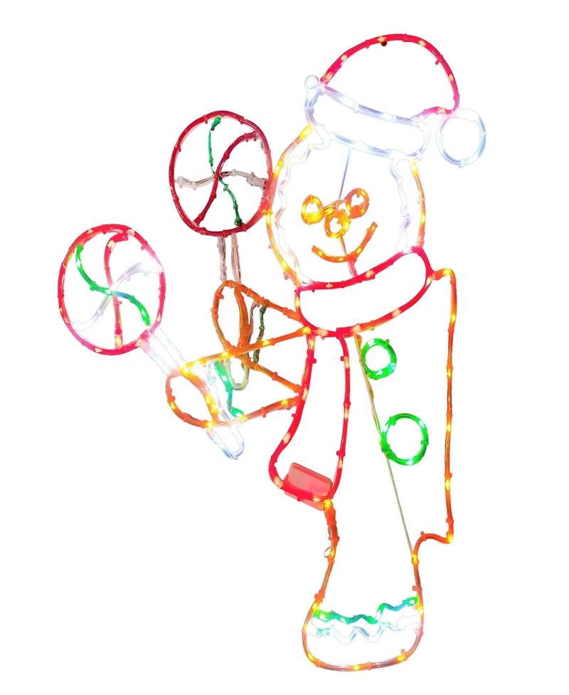 Puleo International 2' Gingerbread Window Decor