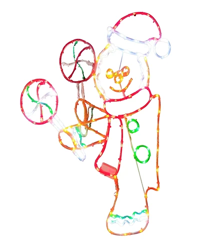 Puleo International 2' Gingerbread Window Decor