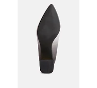 Women's Harlow metallic accent block heel pumps