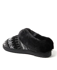 Dearfoams Women's Hannah Festive Knit Clog House Shoe Slipper