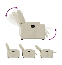 vidaXL Recliner Chair Gray Faux Leather