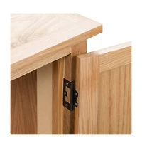 Corner Cabinet 31.4"x13.1"x30.7" Solid Oak Wood