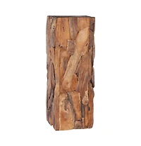 Side Table 11.8"x11.8"x31.5" Solid Teak Wood