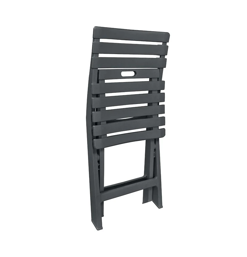 vidaXL 3 Piece Folding Bistro Set Plastic Anthracite