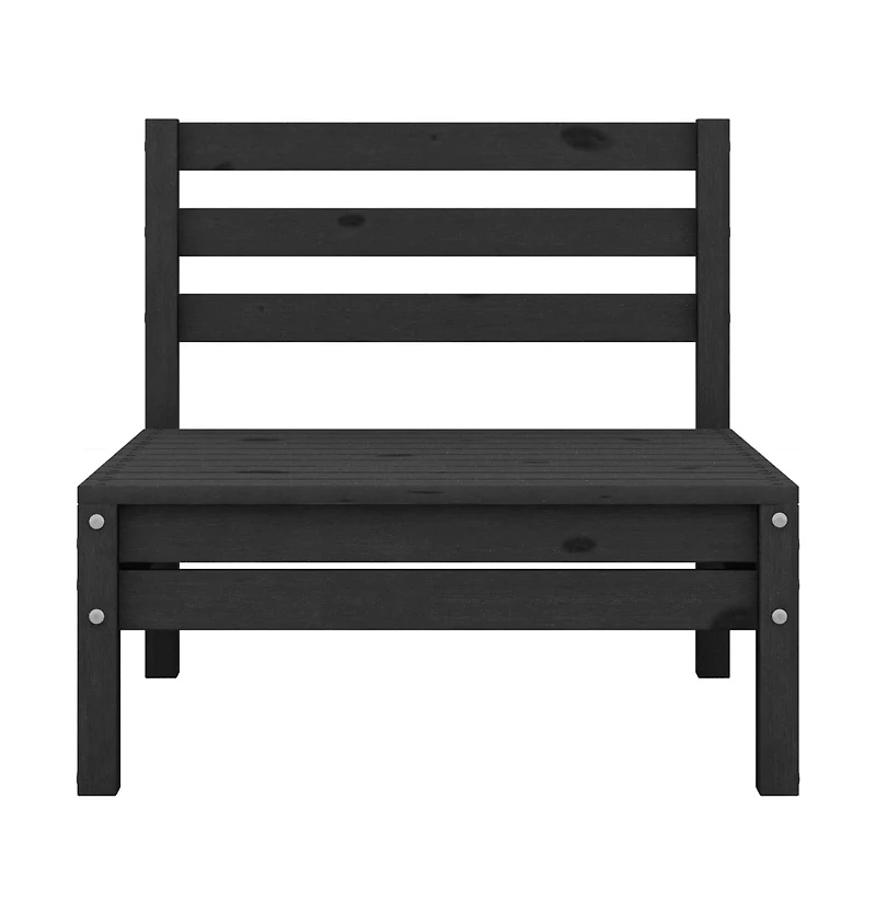 vidaXL 4 Piece Patio Lounge Set Solid Pinewood Black